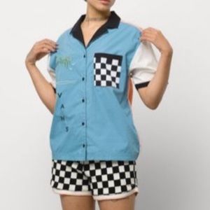 NWOT Vans Retro Retirement Button-down Top: Multicolored, Size Small